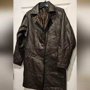 EXCELLED COLLECTION LEATHER COAT